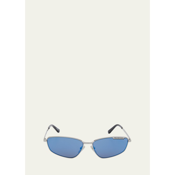 발렌시아가 발렌시아가 Balenciaga Mens Metal Cat-Eye Sunglasses with Logo 4477113