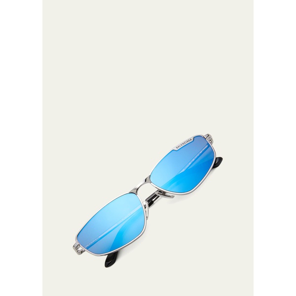 발렌시아가 발렌시아가 Balenciaga Mens Metal Cat-Eye Sunglasses with Logo 4477113