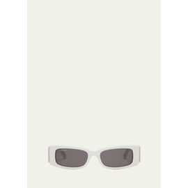 발렌시아가 Balenciaga Mens Maxi Logo Recycled Acetate Rectangle Sunglasses 4492667