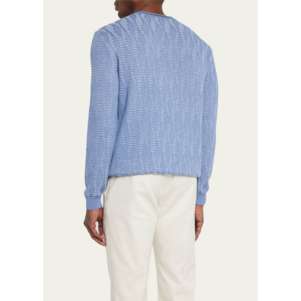아르마니 조르지오 아르마니 Giorgio Armani Mens Cotton Knit Crewneck Sweater 4493230
