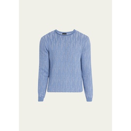조르지오 아르마니 Giorgio Armani Mens Cotton Knit Crewneck Sweater 4493230
