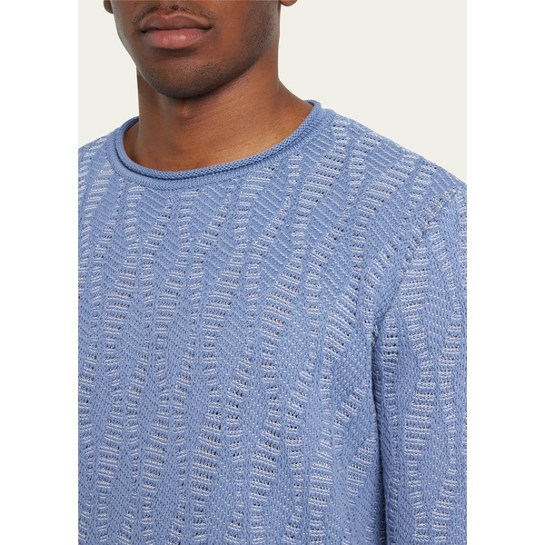아르마니 조르지오 아르마니 Giorgio Armani Mens Cotton Knit Crewneck Sweater 4493230