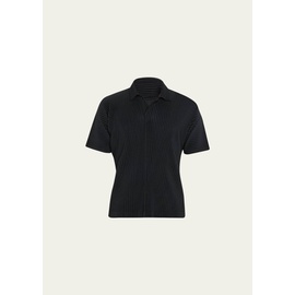 Homme Plisse 이세이미야케 이세이 미야케 Issey Miyake Mens Pleated Polyester Polo Shirt 4504963
