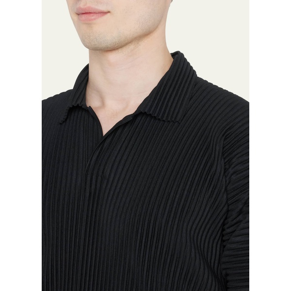  Homme Plisse 이세이미야케 이세이 미야케 Issey Miyake Mens Pleated Polyester Polo Shirt 4504963