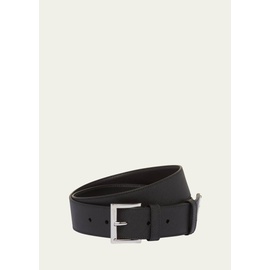 Prada Mens Triangle Logo Saffiano Leather Belt 4509697