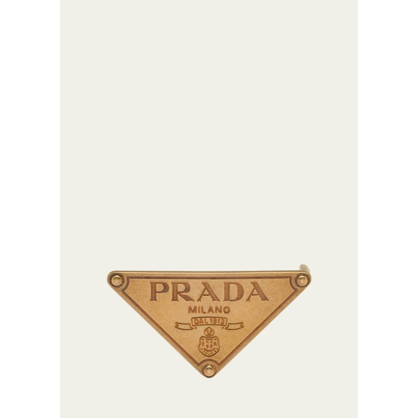 프라다 Prada Mens Triangle Logo Metal Belt Buckle 4509698