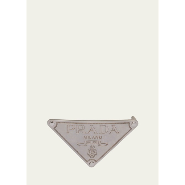 프라다 Prada Mens Triangle Logo Metal Belt Buckle 4509702