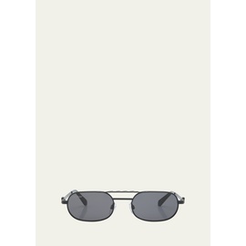 오프화이트 Off-White Mens Baltimore Double-Bridge Oval Sunglasses 4519580