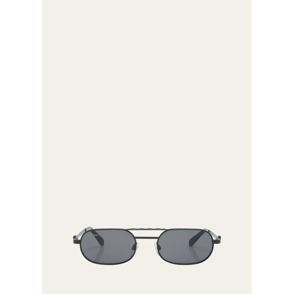  오프화이트 Off-White Mens Baltimore Double-Bridge Oval Sunglasses 4519580