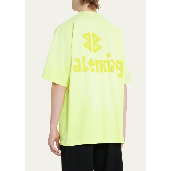 발렌시아가 발렌시아가 Balenciaga Mens Masking Tape Logo T-Shirt 4527641