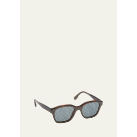 펜디 Fendi Mens FF-Lens Bi-Layer Acetate Square Sunglasses 4529382