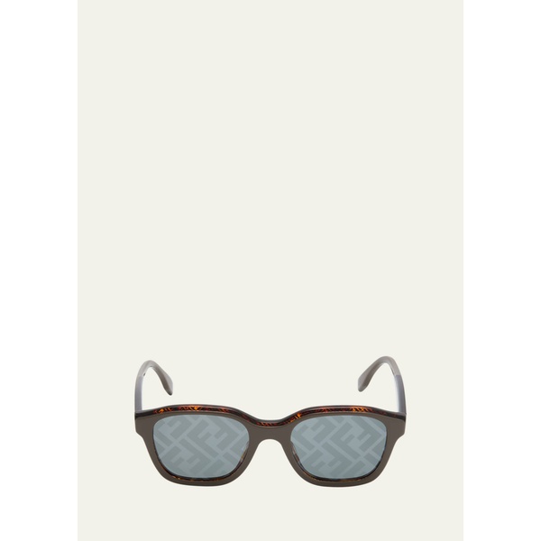펜디 펜디 Fendi Mens FF-Lens Bi-Layer Acetate Square Sunglasses 4529382
