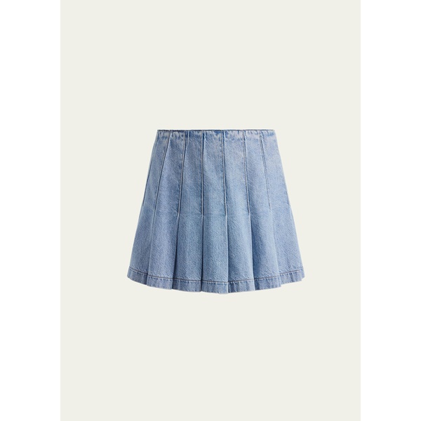  Alice + Olivia Carter Pleated Denim Mini Skirt 4539124