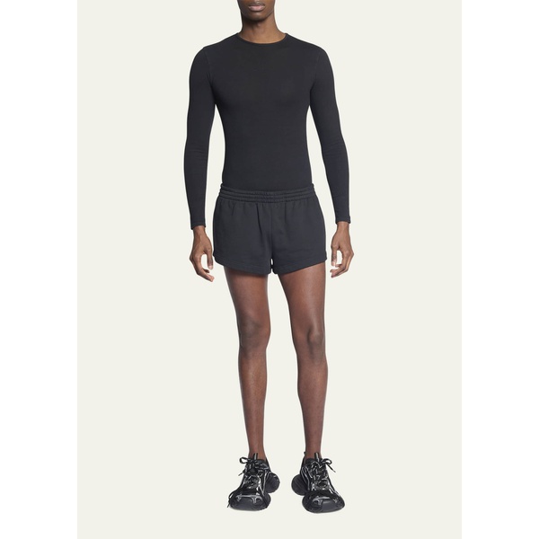 발렌시아가 발렌시아가 Balenciaga Mens Solid Fleece Running Shorts 4546999