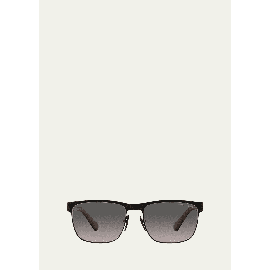 Prada Mens Half-Rim Square Polarized Sunglasses 4548112