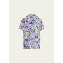 랄프로렌 Ralph Lauren Purple Label Mens Archer Floral Silk Camp Shirt 4550984