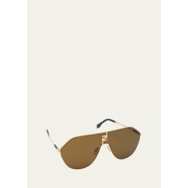 펜디 Fendi Mens FF Match Metal Shield Sunglasses 4559234