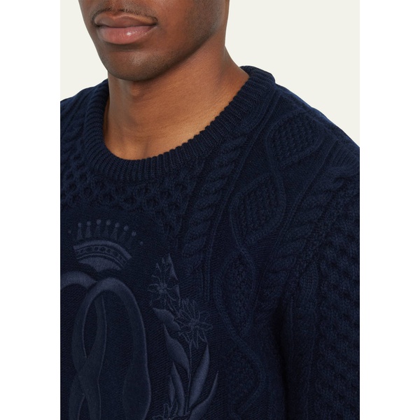  Bally Mens Embroidered Fishermans Wool Sweater 4559826