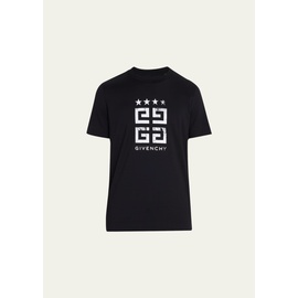 지방시 Givenchy Mens 4G Stars Stamped Logo T-Shirt 4569826