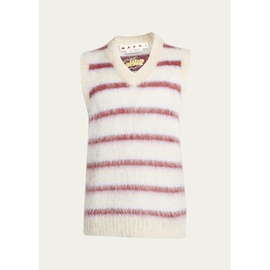 마르니 Marni Mens Shaggy Block Stripe Sweater Vest 4578441
