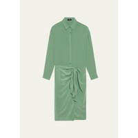 띠어리 Theory Sarong Wrap-Skirt Knee-Length Shirtdress 4579870