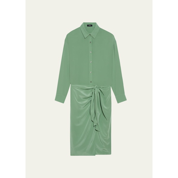 띠어리 띠어리 Theory Sarong Wrap-Skirt Knee-Length Shirtdress 4579870