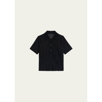 띠어리 Theory Cropped Matte Cotton Jacquard Polo Shirt 4579882