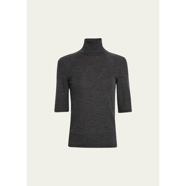 빈스 빈스 Vince Merino Wool Elbow-Sleeve Turtleneck T-Shirt 4588526