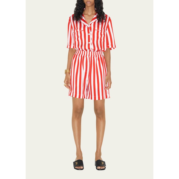 버버리 버버리 Burberry Tawney Stripe Silk Shorts 4589213