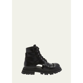 알렉산더맥퀸 Alexander McQueen The Wander Cutout Leather Boots 4590193