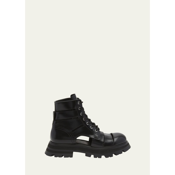 알렉산더 맥퀸 알렉산더맥퀸 Alexander McQueen The Wander Cutout Leather Boots 4590193