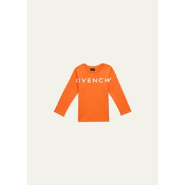 지방시 Givenchy Boys Long-Sleeve Logo Print T-Shirt, Size 6M-3 4627565