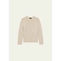 띠어리 Theory Wool-Cashmere Shrunken Donegal Cable-Knit Sweater 4647134
