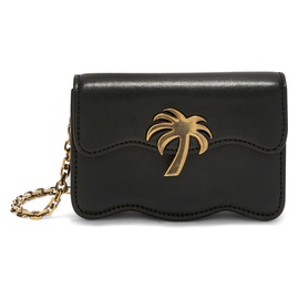 팜엔젤스 Palm Angels Palm Beach Leather Crossbody Bag 7245972_BLACK GOLD