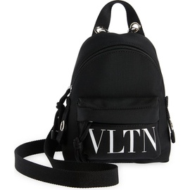 발렌티노 Valentino Garavani Mini VLTN Technical Canvas Backpack 7268708_NERO/ BIANCO