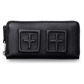 수비 Ksubi Bank Leather Clutch Wallet 6831363_BLACK