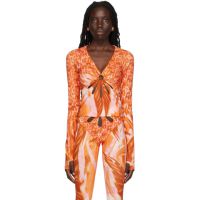 Collina Strada SSENSE Exclusive Orange Top 221236F561002