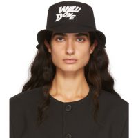 We11done Black Basic Logo Bucket Hat 221327F015000