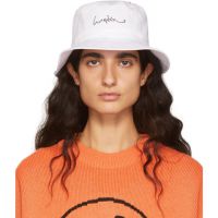 We11done White Hotfix Star Bucket Hat 221327F015002