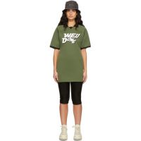 We11done Green Polyester Raglan Mini Dress 221327F052007