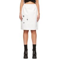 We11done White Sequin Midi Skirt 221327F090013