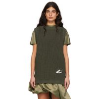 We11done Khaki Cotton Vest 221327F096014