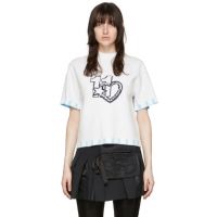 We11done White Viscose T-Shirt 221327F110001