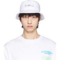 We11done White Hotfix Star Bucket Hat 221327M140007