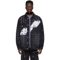 We11done Black Logo Denim Jacket 221327M177013