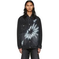 We11done Black Graphic Denim Jacket 221327M177015
