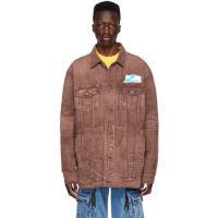 We11done Red Denim Jacket 221327M177017