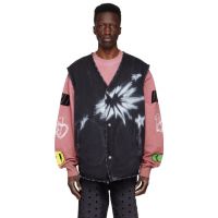 We11done Black Cotton Vest 221327M185015