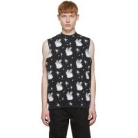 We11done Black Cotton Vest 221327M185016