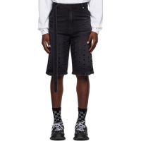 We11done Black Denim Shorts 221327M193019